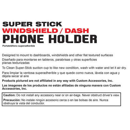 Super Stick Car Phone Mount, Windshield and Dashboard Suction Cup Holder
